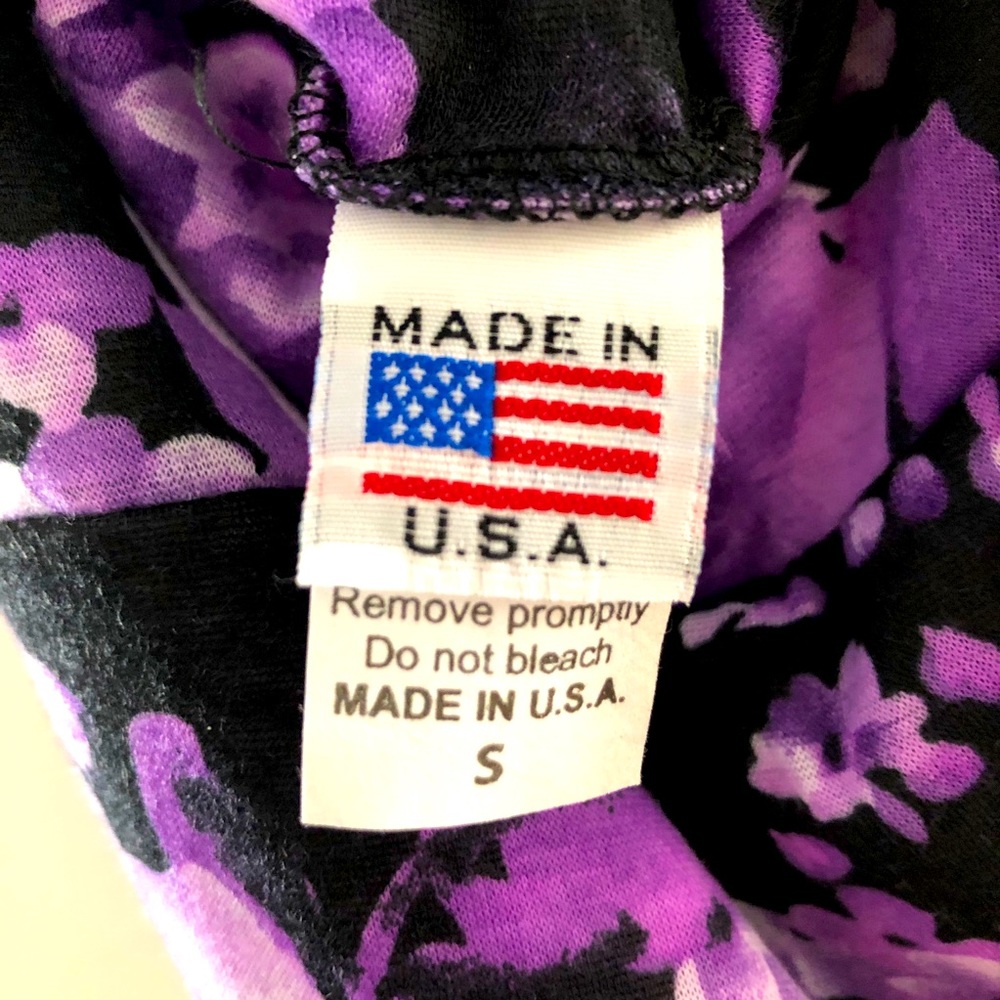 Black and Purple Floral Mini Skirt - Picture 2 of 3